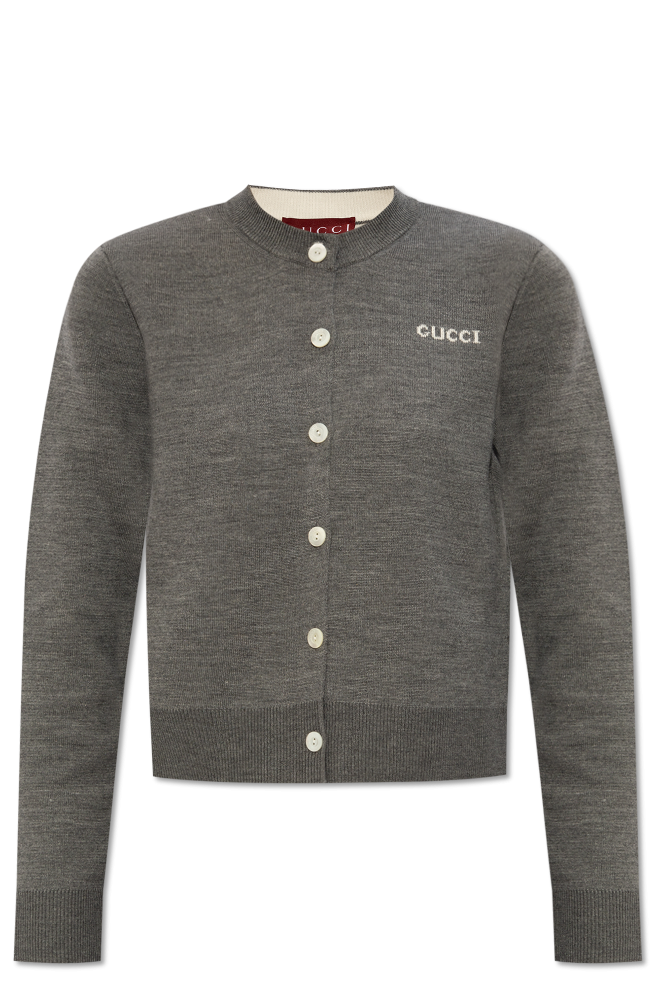 Grey Cardigan with logo Gucci - Vitkac GB